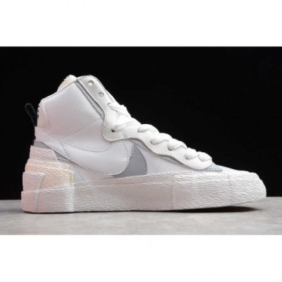 Nike Erkek Blazer Mid Beyaz / Gri Kaykay Ayakkabı Türkiye - 7FSPABGW